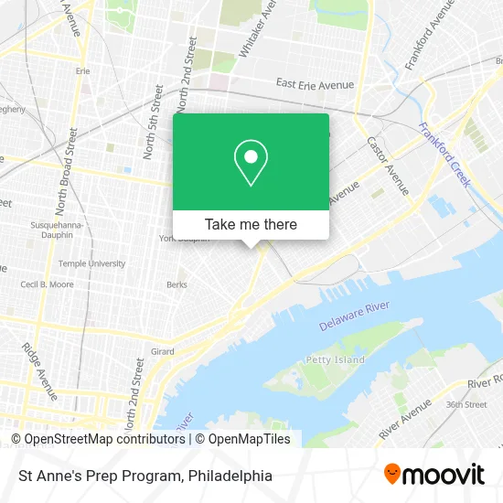 St Anne's Prep Program map