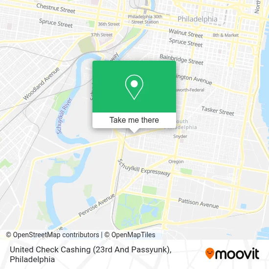 United Check Cashing (23rd And Passyunk) map