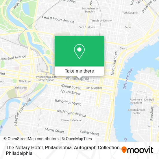The Notary Hotel, Philadelphia, Autograph Collection map