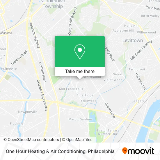 One Hour Heating & Air Conditioning map