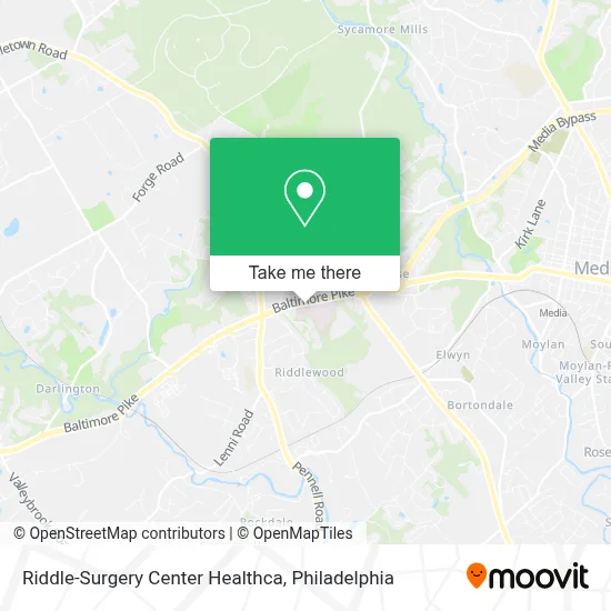Riddle-Surgery Center Healthca map