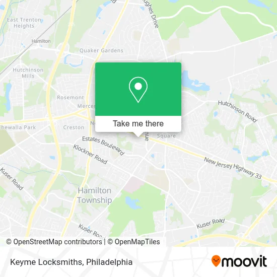 Keyme Locksmiths map