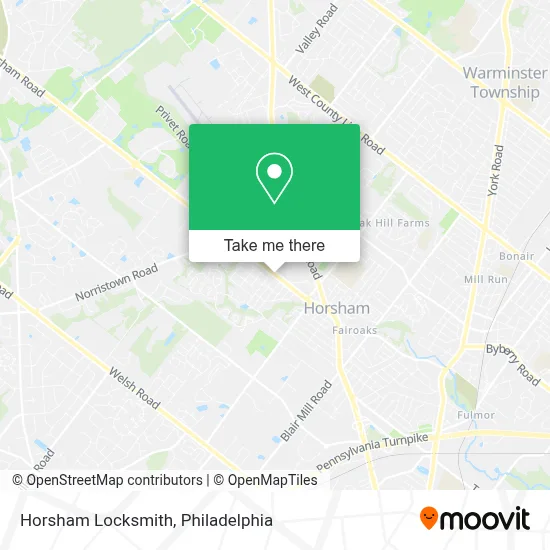 Horsham Locksmith map