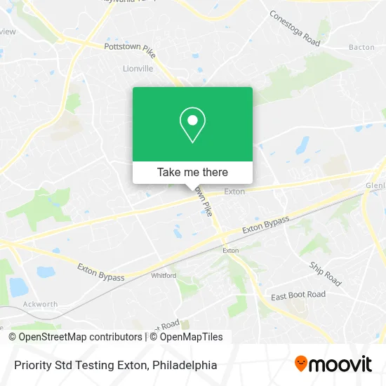 Priority Std Testing Exton map
