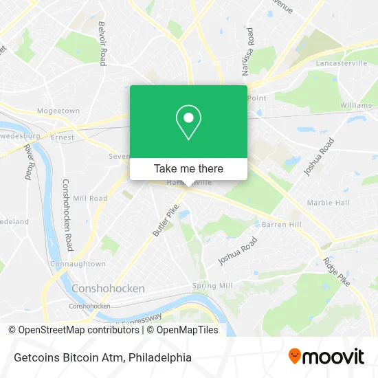 Getcoins Bitcoin Atm map