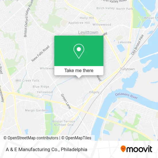 A & E Manufacturing Co. map