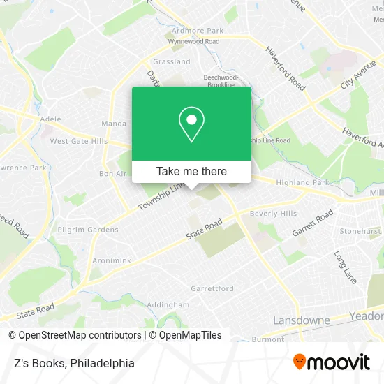 Z's Books map