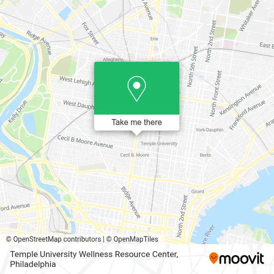 Temple University Wellness Resource Center map