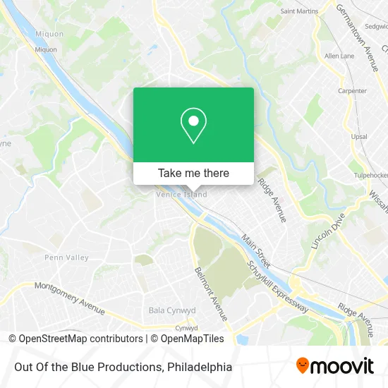 Out Of the Blue Productions map