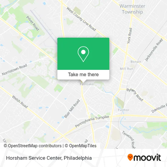 Horsham Service Center map