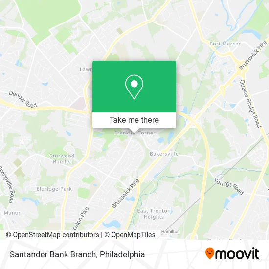 Santander Bank Branch map