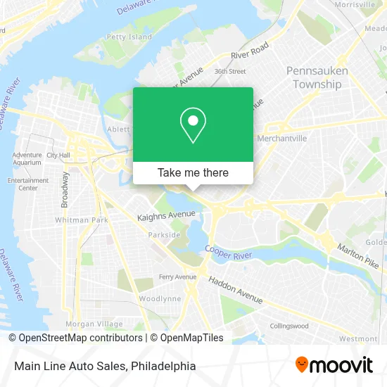Main Line Auto Sales map