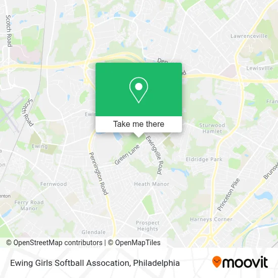 Ewing Girls Softball Assocation map