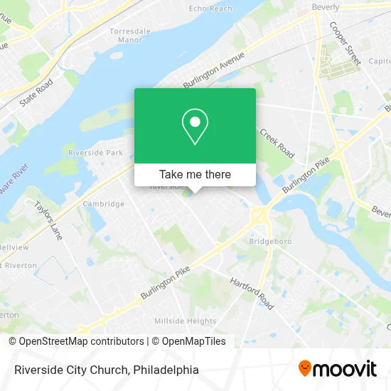 Riverside City Church map