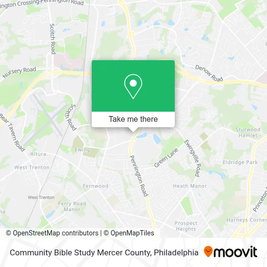 Community Bible Study Mercer County map