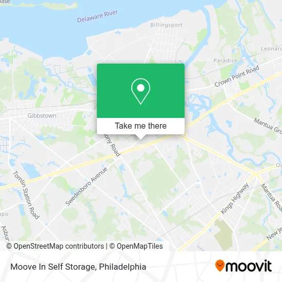 Moove In Self Storage map