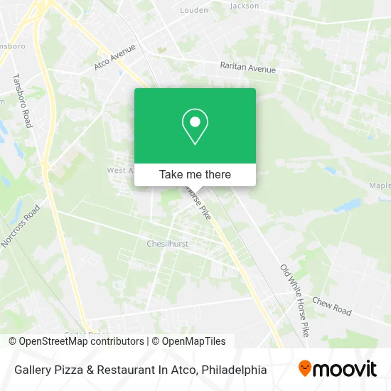 Gallery Pizza & Restaurant In Atco map