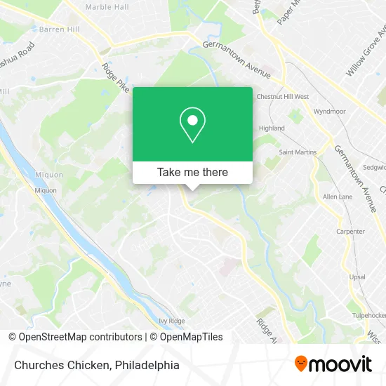 Churches Chicken map