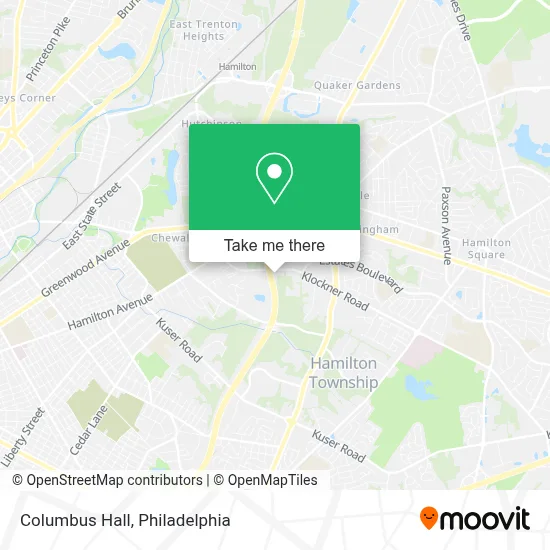 Columbus Hall map