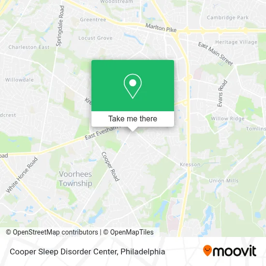 Cooper Sleep Disorder Center map