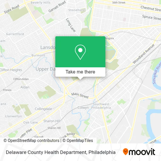 Delaware County Health Department map