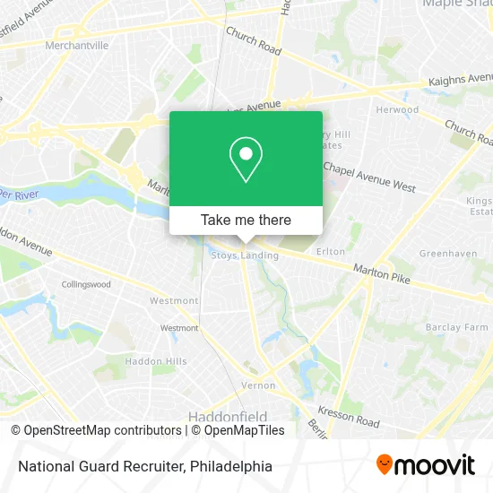 National Guard Recruiter map