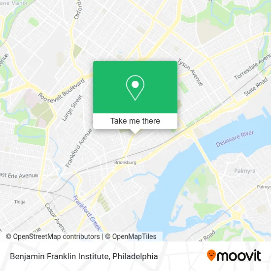Benjamin Franklin Institute map
