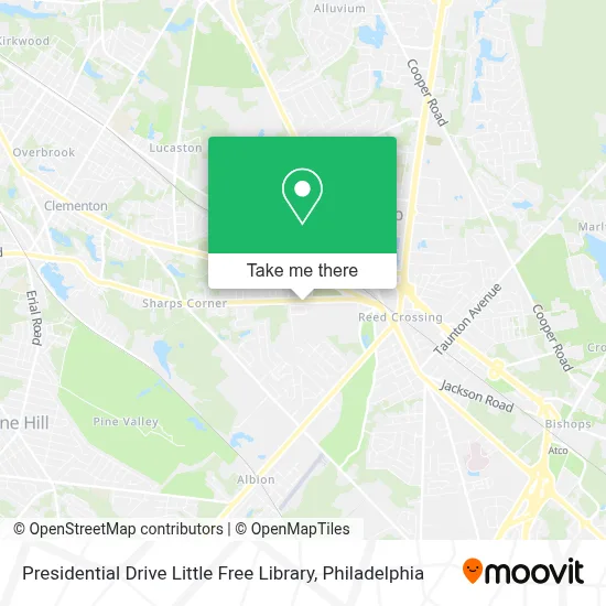 Presidential Drive Little Free Library map