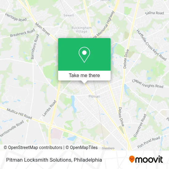 Pitman Locksmith Solutions map