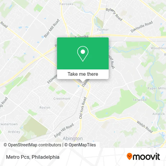 Metro Pcs map