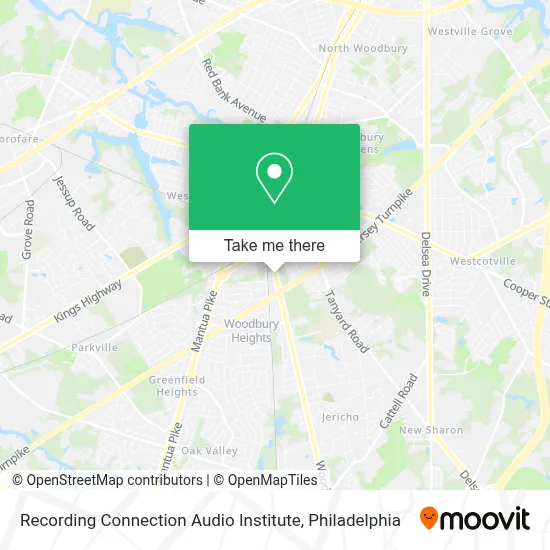 Recording Connection Audio Institute map