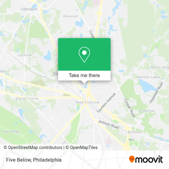 Five Below map