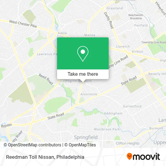 Reedman Toll Nissan map