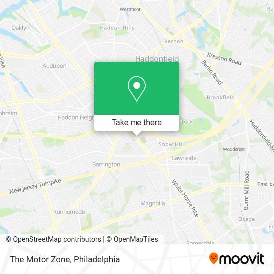 The Motor Zone map