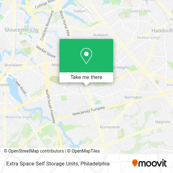 Extra Space Self Storage Units map