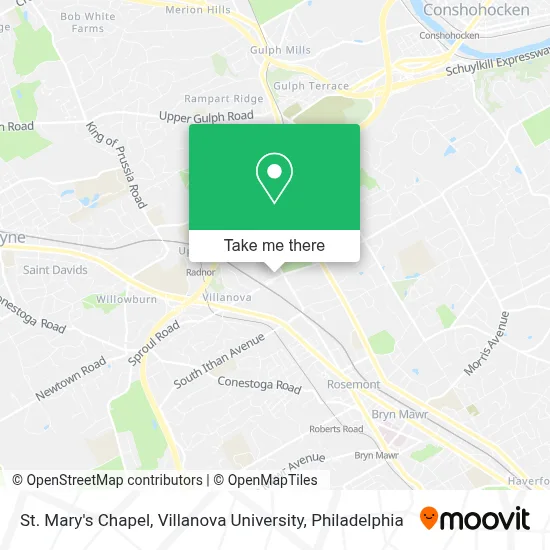 St. Mary's Chapel, Villanova University map