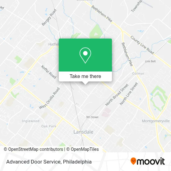 Advanced Door Service map