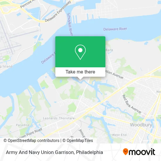 Army And Navy Union Garrison map