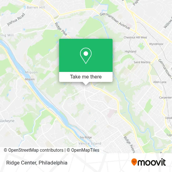 Ridge Center map