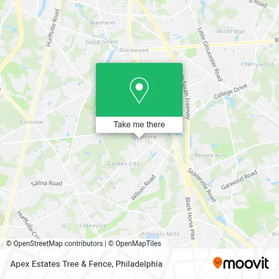 Apex Estates Tree & Fence map