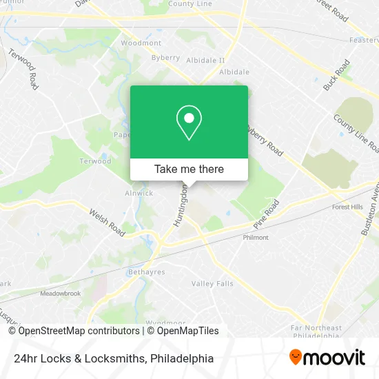 24hr Locks & Locksmiths map