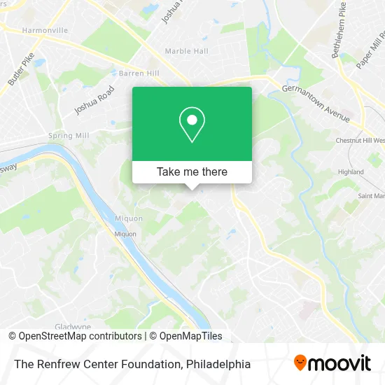 The Renfrew Center Foundation map
