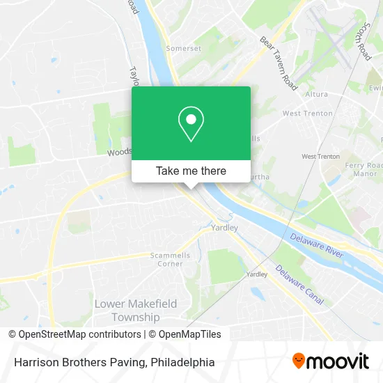 Harrison Brothers Paving map