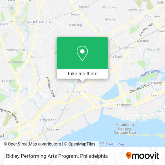 Ridley Performing Arts Program map