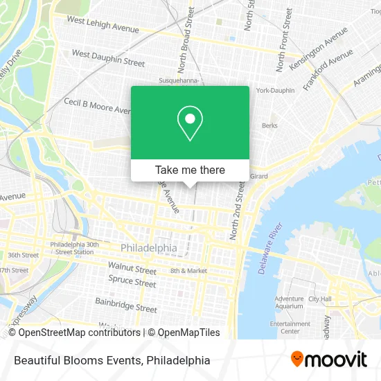 Beautiful Blooms Events map