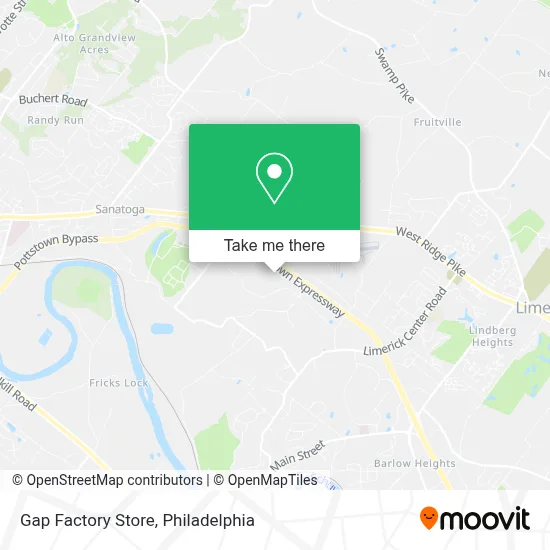 Gap Factory Store map