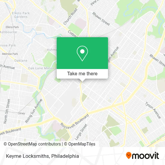 Keyme Locksmiths map