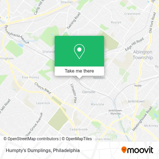 Humpty's Dumplings map