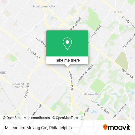 Millennium Moving Co. map