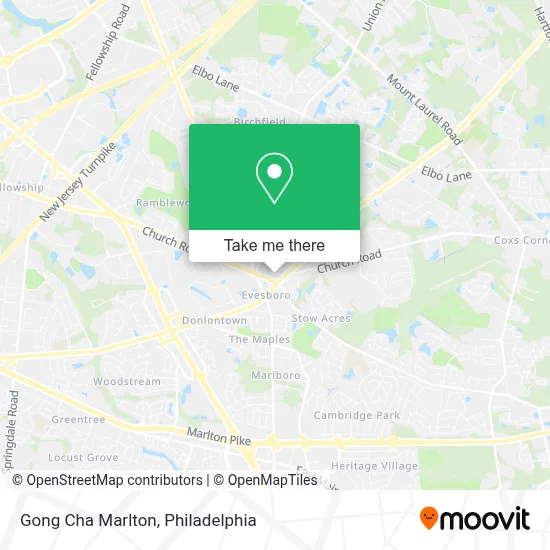 Gong Cha Marlton map